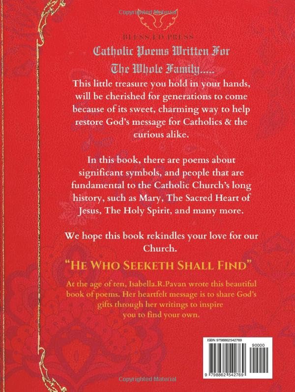 HARDCOVER CATHOLIC POEMS: Virtues For Every Young Soul (Australia)