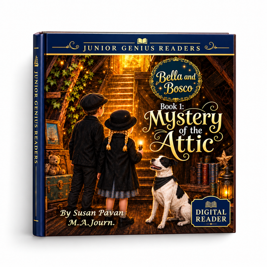 Bella and Bosco: The Mystery of the Attic, Book One by Susan Pavan, M.A.Journ. (Digital Junior Genius Reader)